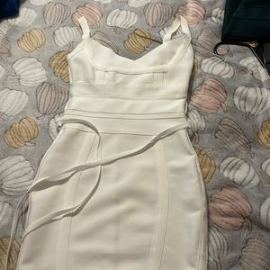 White bandage dress